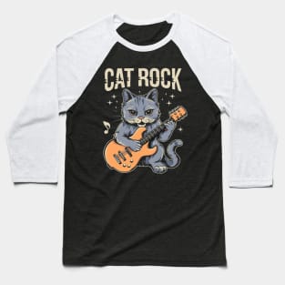 Cat rock guitarist Baseball T-Shirt